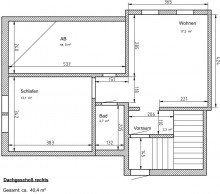 Grundriss DGrechts Mehrfamilienhaus sucht Handwerker zum Ausbau und m�glicher Top-Rendite bei Vermietung.