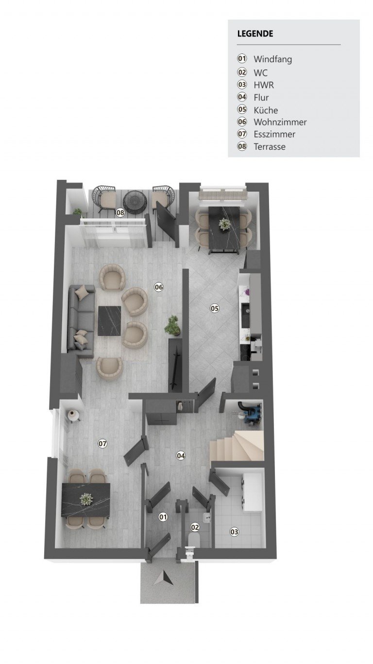 Grundriss EG Gifhorn Reihenmittelhaus Charmantes Reihenendhaus mit gro�em Garten und viel Potenzial!