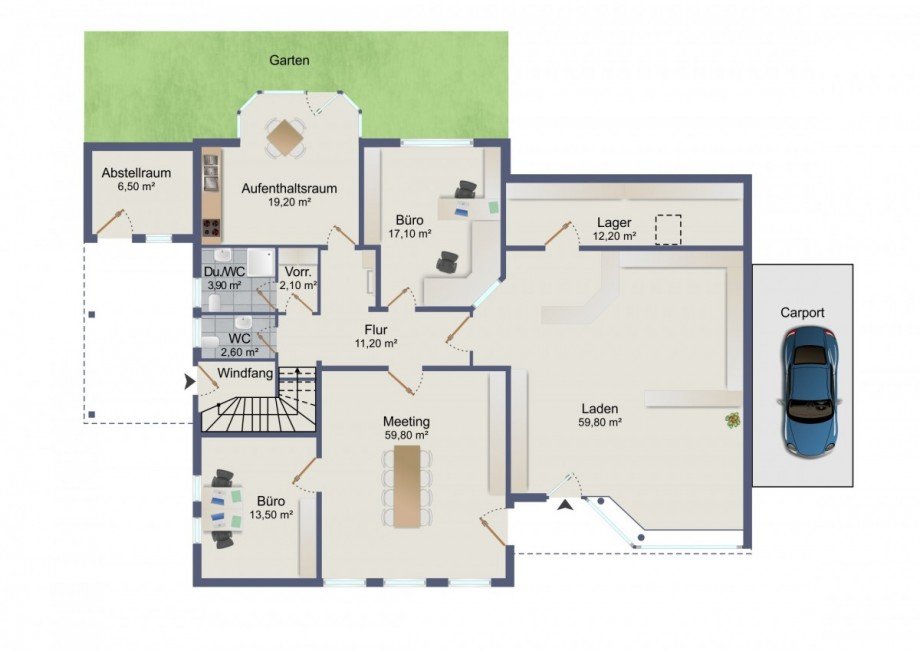 Grundriss EG Einfamilienhaus Wesendorf