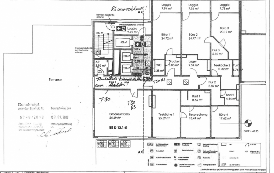 Bufteilung Berliner Platz B�rofl�che Braunschweig