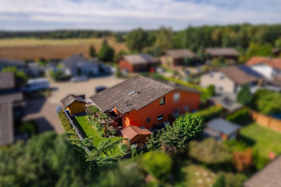 Blick aus der Luft Doppelhaush�lfte Isenb�ttel