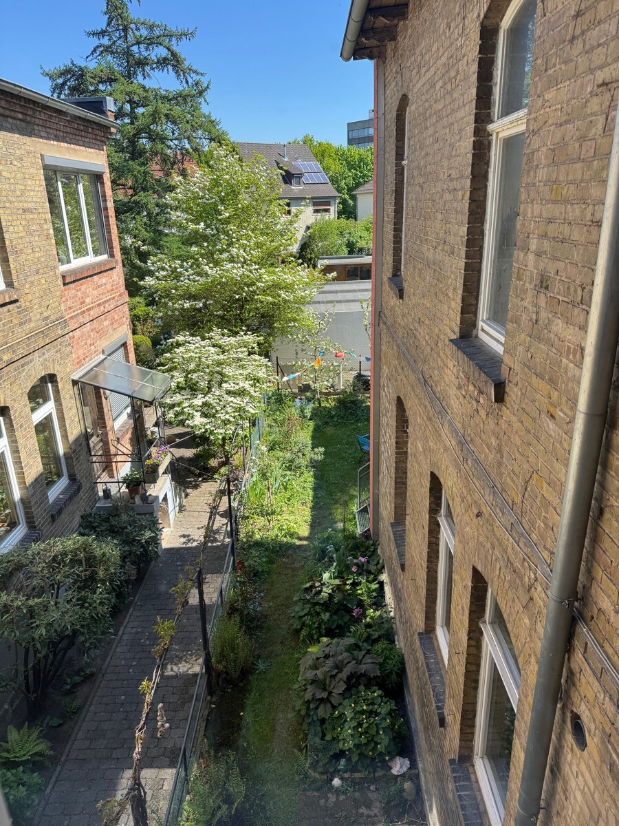 Blick in den Garten Mehrfamilienhaus Braunschweig