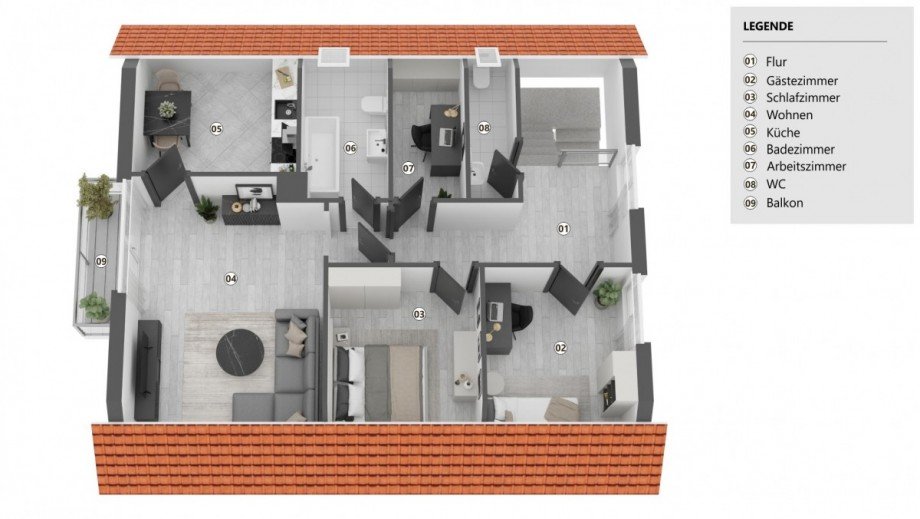 Grundriss OG Einfamilienhaus Wolfsburg